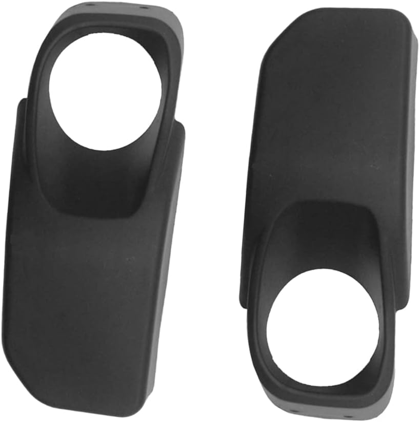 Front Bumper Fog Light Grille Cover Trim Bezel Frame Pair Black, Front Fog Light Lamp Grille Cover Trim, 2007-2017 Compatible with Jeep Wrangler JK