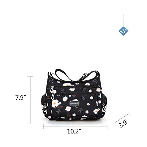 Image of NOTAG Crossbody Bags for Women Nylon Shoulder Bag Floral Multi-Pocket Purses and Handbags