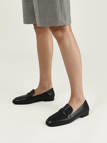 7Or9 Loafers For Women Non-Slip Classic Women's Loafers & Slip-On Flats Shoes Casual Comfortable Mattress Flats - Black #TOP6