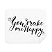 You Make Me Happy Quote Style Cleaning Cloth Screen Cleaner 2pcs Suede Fabric