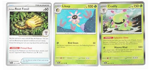 Cradily 006/142 – Stellar Crown Pokemon Card Lot – 3 Card Set
