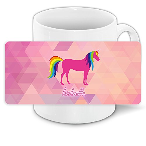 Tasse mit Namen Isabella und schönem Einhorn-Motiv für Mädchen