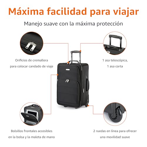Detalles sobre las características del juego de equipaje con orificios de cremallera y ruedas en línea