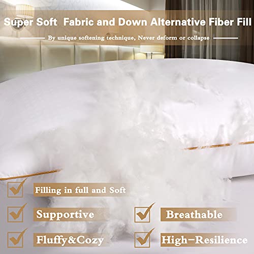 Himoon Bed Pillows For Sleeping Queen Size Set Of 2,Comfortable Hotel Cooling Pillows 2 Pack, Soft & Support #TOP3