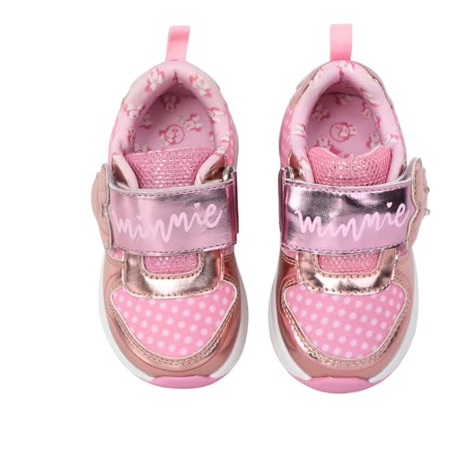 Minnie Mouse Sneakers Shoes with Hook and Loop Closure, Pink2