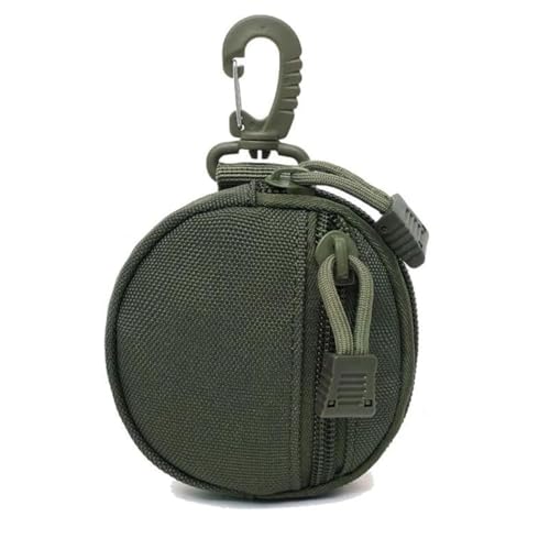 Image of GadgetBite Army Coin Pouch with Zipper for Multipurpose Use - Compact, Durable, Secure Storage for Coins, Keys, Cards, and Small Essentials - Ideal for Travel, Everyday Carry - Green (Pack of 1)