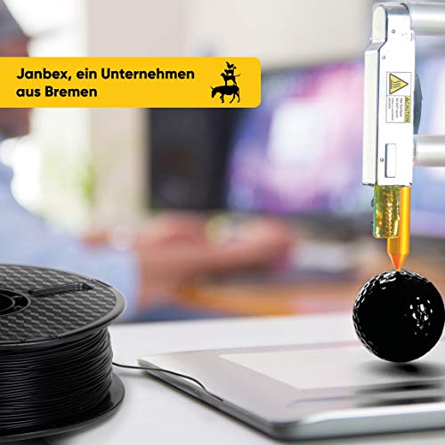 Janbex PLA Filament 1,75 mm, 1 kg Spule in Transparent für 3D-Drucker
