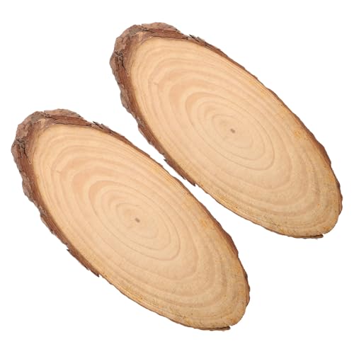 Gadpiparty 2 Piezas Piedras de Ovaladas de Madera para Jardín Piedras de Paso para Exterior Decorativas y Antideslizantes para Senderos y Paisajismo al Aire