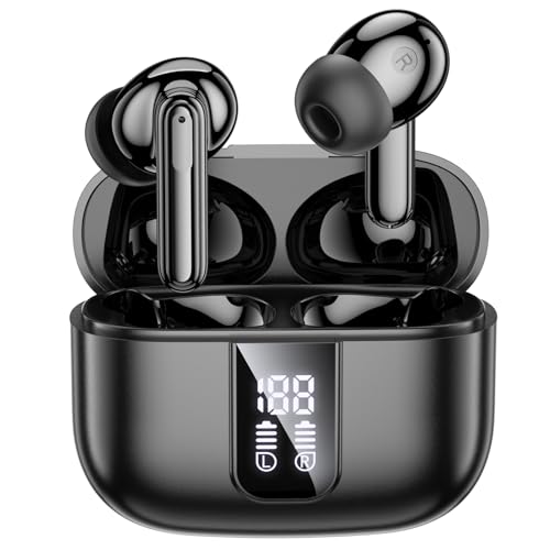 Vtkp Auriculares Inalámbricos Bluetooth, Bluetooth 5.3 Cascos Inalambricos Bluetooth Intrauditivos Con Pantalla Led, Graves Profundos, Cómodos De Llevar, Adecuados Para Correr Y Hacer Deporte-Negro Vtkp Auriculares Inalámbricos Bluetooth, Bluetooth 5.3 Cascos Inalambricos Bluetooth Intrauditivos Con Pantalla Led, Graves Profundos, Cómodos De Llevar, Adecuados Para Correr Y Hacer Deporte-Negro