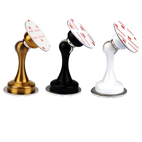 Door Stopper,Magnetic Door Stop,Stainless Steel Door Catch,Double-Sided Adhesive Tape No Need to Drill. Better Protection for Walls (White)