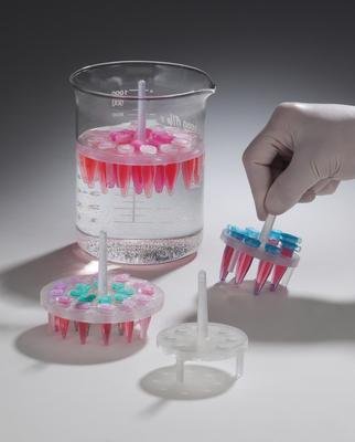 Bel-Art F18875-1000 Science Ware Round Micro centrifuge Floating Bubble Rack, Hold 1.5 mL Tubes, 20 Places, 95mm Outside Diameter, Polymethylpentene (Pack of 12)