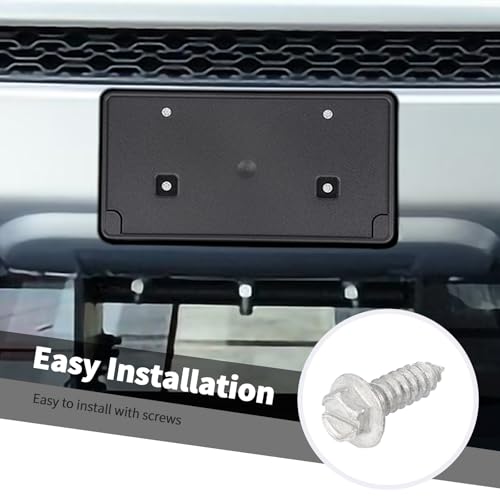 Jimen for Ram Front Plate Bracket, License Plate Frame Holder Mount Fit for Dodge Ram 2013-2018 (Black)