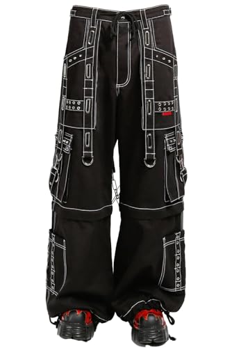 Interlace Pants with White Stitch [BLACK/SILVER]