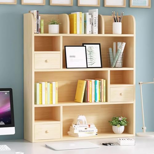 Étagère de bureau stable en bois massif pour désencombrer votre plan de travail rapidement