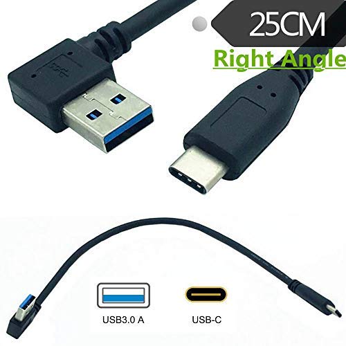 Amazon | TypeC USB 3.1-USB3.0ケーブル L字型右向き（オスにオス