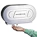 Bobrick 2892 ClassicSeries 304 Stainless Steel Surface-Mounted Twin Jumbo-Roll Toilet Tissue Dispenser, Satin Finish, 20-1316" Width x 11-3/8" Height x 5-5/16" Depth