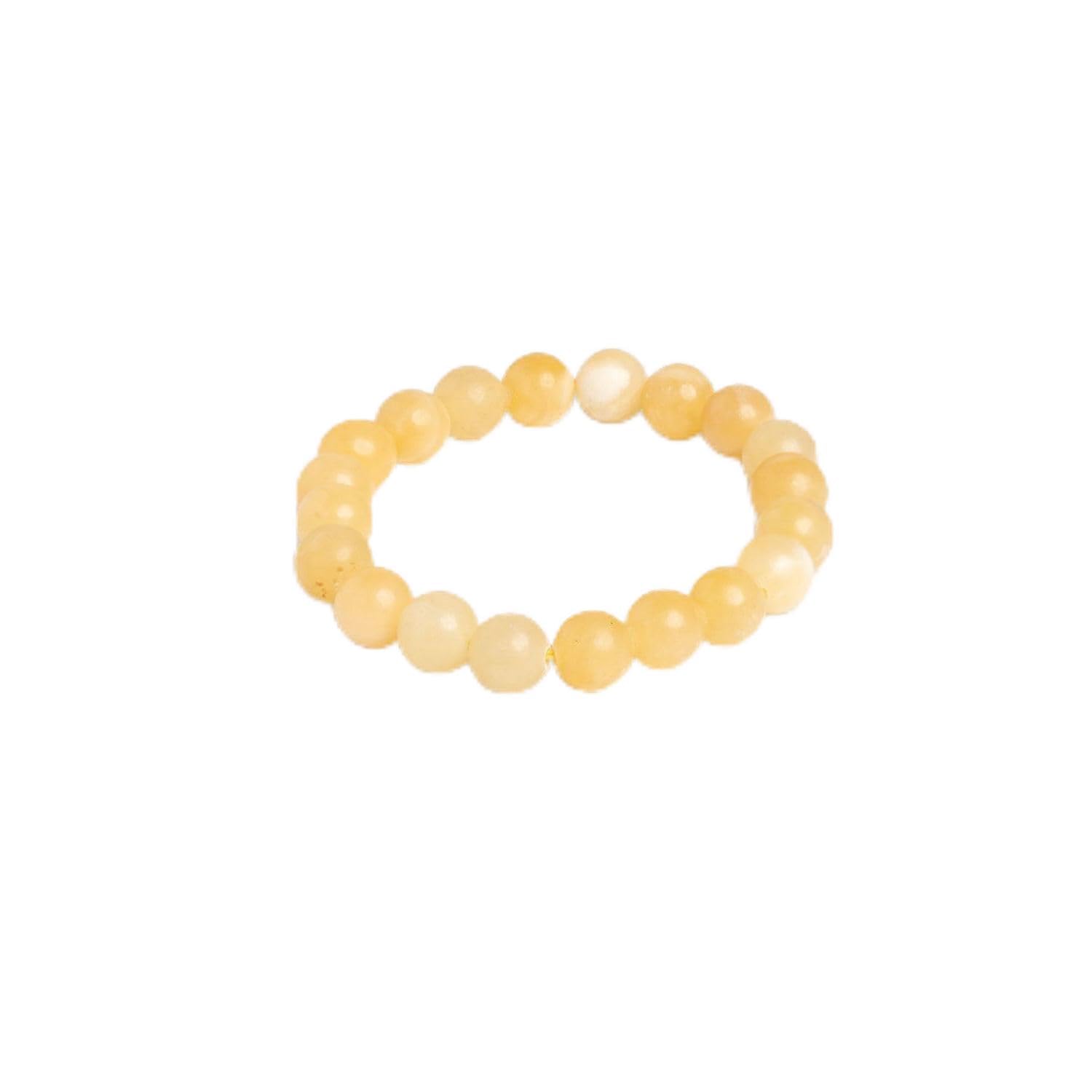 look and adorn - handmade with love LOOK AND ADORN Beaded Yellow Calcite Bracelet for Unisex, 6.5 Inches-picture-20