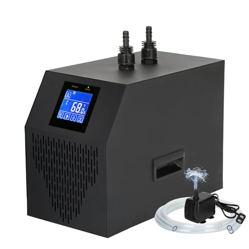 Aquarium Chiller 42 Gal, 1/10 HP Water Chiller Machine, Hydroponic Cooling System, Fish Tank Chiller with Upgraded LED display, for Axolotl Jellyfish
