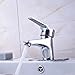Chrome Polish Bathroom Faucet With Square Cover Plate Wash Basin Faucet Mixer