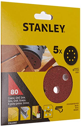 Stanley Sta32007-Xj5 Dischi X Rotorbitale 115 Mm. Grana 80