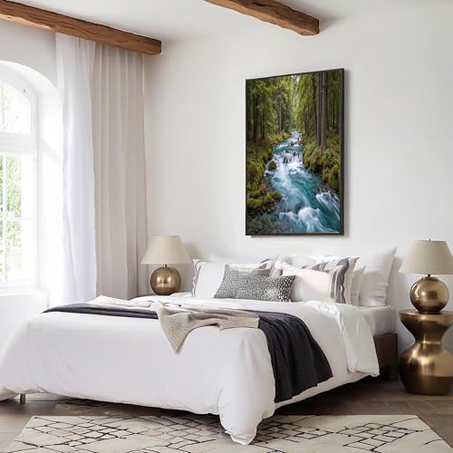 Clear stream paysage forestier impression sur toile luxe