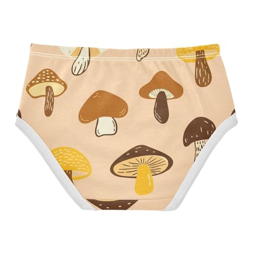Fancy Toddler Underwear Floral 2t Cotton Cute Panties Girl Mushroom Brown Underpants Briefs2