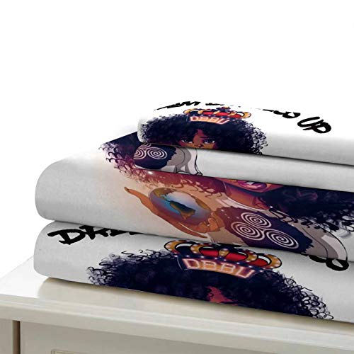 Homefit Bedding Set African Black Magical Girl Comforter Cover Set Print Black Teen Girls Bedding Duvet Cover Sets Without Any Filling For Teens Girls Women #TOP4