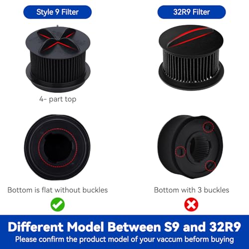Image of Replacement Filters Compatible with Bissell Style 9 10 12 Vacuum Cleaner - for Bissell PowerForce Bagless Cleaner - Replace Part # 2031085ES, 203108532065,2031183,32064 & 32065 (4+4 Foam & Filter)
