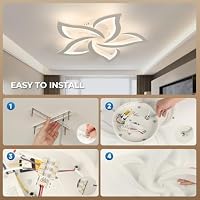 OTREN Deckenlampe Wohnzimmer LED Dimmbar 60 cm 48W mit Fernbedienung – Ansicht 7