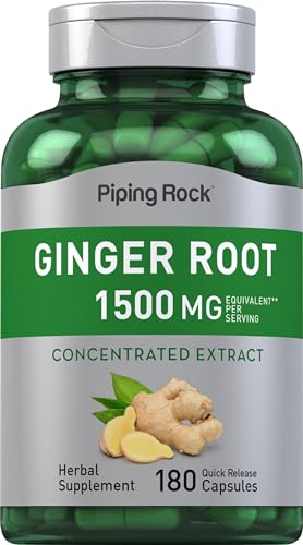 Piping Rock Ginger Root Extract Supplement | 180 Powder Capsules