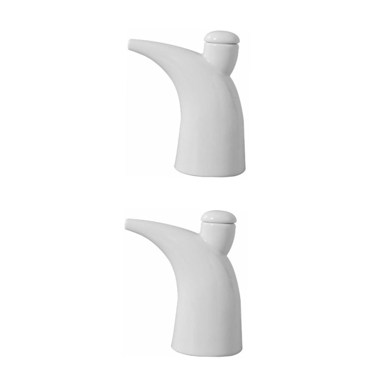 Bouteille céramique vinaigre soja et sauces contenant cuisine blanc 2pcs