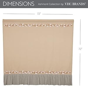 Vhc brands ashmont autumn farmhouse decor fall shower curtain 72×72  urban country home decor