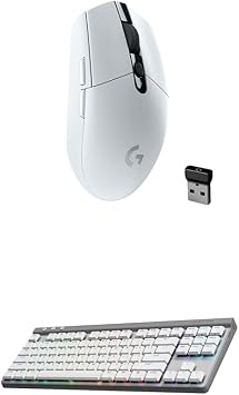 Logitech G305 Lightspeed Wireless Gaming Mouse + G515 TKL Wireless Gaming Keyboard Tactile Bundle White