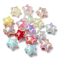 Rainbow Star Acrylic Beads_20 pcs