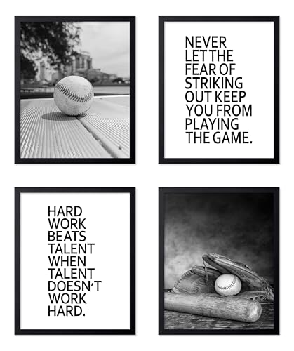 Poster Master 4-Piece Sports Poster - Hard Work Beats Talent