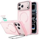 【デザイン受賞シリーズ！】ESR iPhone 17 Pro Max ケース MagSafe対応 3倍米軍MIL規格 カメラボタン付き 隠しスタンド 調整可能 ワイヤレス充電 エアガードコーナー 耐衝撃 傷防止 軽量 マグネット 高耐久性 Qi2.2対応 最大25W高速充電 いphone17promaxケース アイフォン17プロマックス専用Classic(フロスト桜ピンク)