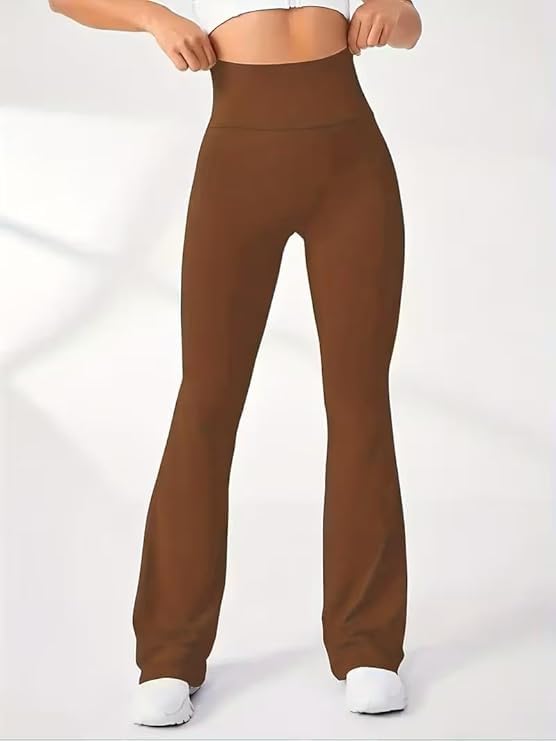 Image of DIAZ Womens Flare Pant High Waist Stretchable Trousers for Women | Bell Bottom Pants for Women | Wide Leg Palazzo Pants | Flared Yoga Pants |Casual Wear Office /Gym Wear Pants-Pack of 1