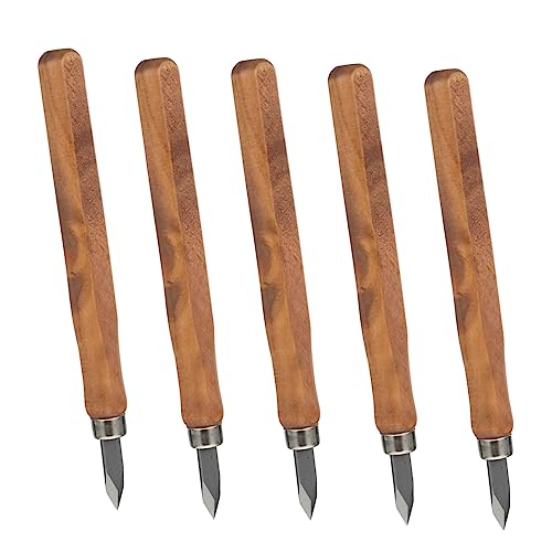 ERINGOGO 5Pcs Handle Marking Cutters for Woodworking Precision Carving Tools for Lines Wood Comfortable Grip Design for Craftsmen and Hobbyists