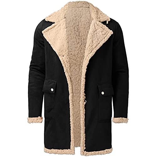 Mens Hooded Jackets,Overcoat Heavyweight Snow Coat Regular Overcoat For Men Fleece Jackets & Coats #TOP3
