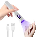 UV Nail Lamp Handheld UV Light Nail Dryer Curing Portable USB Rechargeable Led Mini Nail Lamps Quick Drying 3W Flash Cure Nail Dryer with LED Screen Mothering Sunday Gift for Women DIY at Home Travel