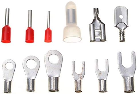 Crimp Spade Terminal Assorted Electrical Wire Cable Connector Kit Crimp Spade Insulated Ring Fork Spade Butt Set