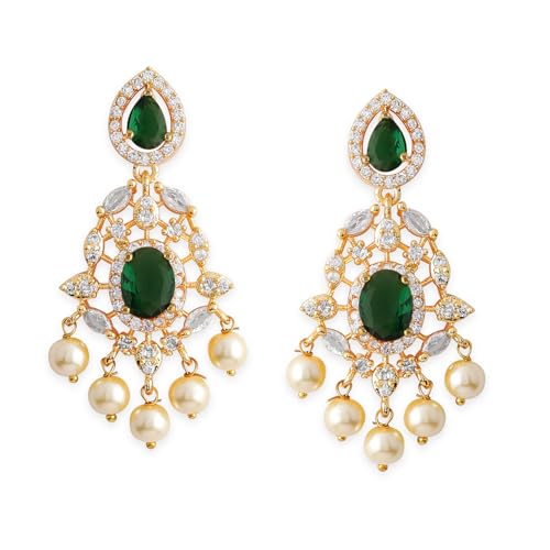 Image of Rubans Chandelier Earrings Traditional Festive Jewellery Gift for Women & Girls