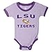 Wes and Willy NCAA Infant Bodysuit and Short Set,LSU Tigers,6M,Lt Purple