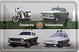 ddr fernlenkauto wolga Blechschild 20x30cm, gewölbt vielesguenstig-2013 Blechschild Schild 20x30cm gewölbt - Volkspolizei der DDR Osten Ostalgie Motorrad MZ Wolga Mosi Wartburg