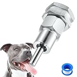 Hohean Stainless Steel Automatic Water Drinker 1/2'' 3/4'' Automatic Nipple Drinking Waterer Brass Water Tank Connector with Hole Opener and Plumber's Tape for Dogs and Other Pets