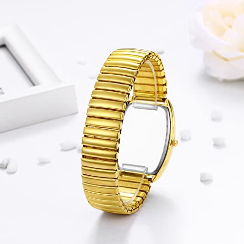 Montre bracelet élastique style décontracté avec grands chiffres romains - 3