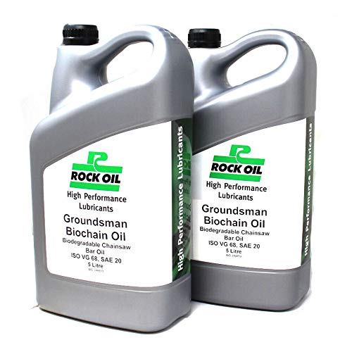 2 x 5 Litre Rock Oil Biodegradable Chainsaw Oil for Bar + Chain - Biochain Oil