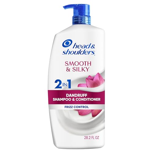 Head & Shoulders Anti-Dandruff Shampoo and Conditioner with 1% Pyrithione Zinc, Smooth & Silky 2 in...