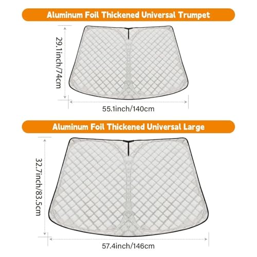 Pare-brise pare-soleil double couche avec isolation thermique et pare-soleil pliable fenêtre avant