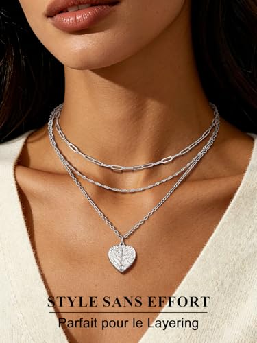 Custom4U Collier Photo Personnalisable - Photo Médaillon Pendentif Argenté aile d'Ange Acier Inoxydable étanche Bijoux pour Femme Fille – vue 3